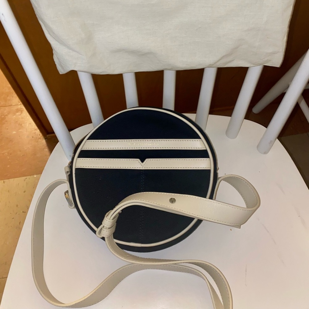 WANT Les Essential Denim & Cream Crossbody Bag